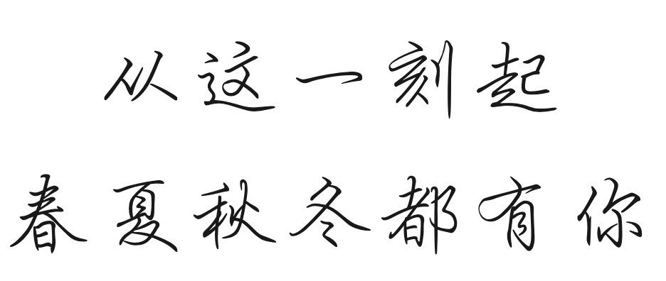 从这一刻起,春夏秋冬都有你